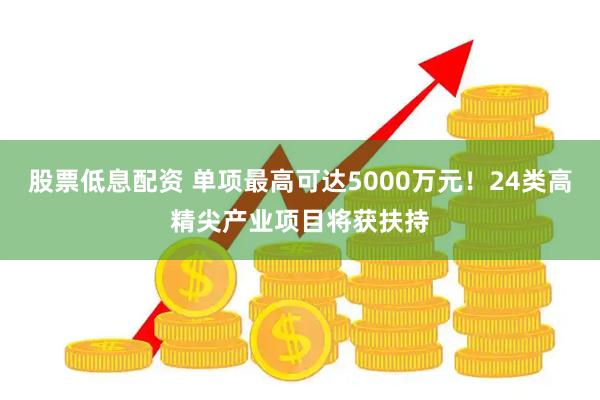股票低息配资 单项最高可达5000万元！24类高精尖产业项目将获扶持