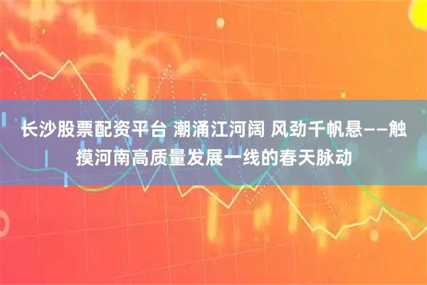 长沙股票配资平台 潮涌江河阔 风劲千帆悬——触摸河南高质量发展一线的春天脉动